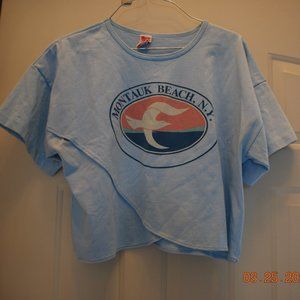 Montauk Beach NY crop shirt